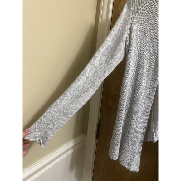 Eileen Fisher Womens Petite PP Linen Knit Open Draped Lightweight Cardigan Gray - Picture 5 of 16